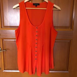 Karen Kane Orange Sleeveless Blouse